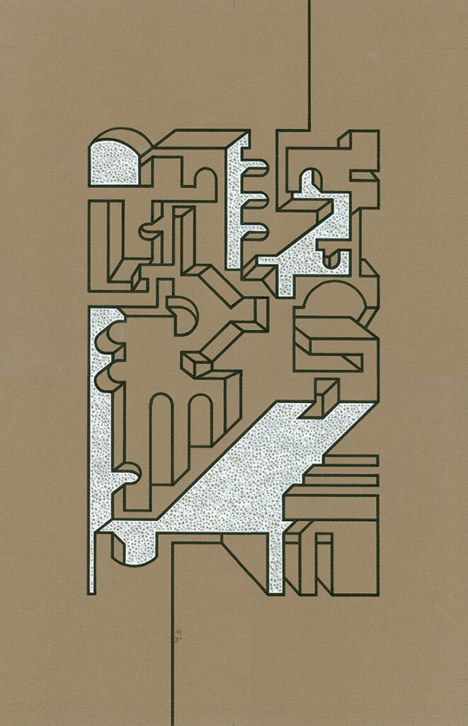 Piazza Tusche on Paper 43/32cm