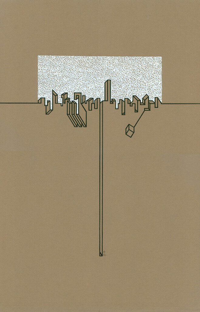 Rupture / Riss Tusche on Paper 43/32cm
