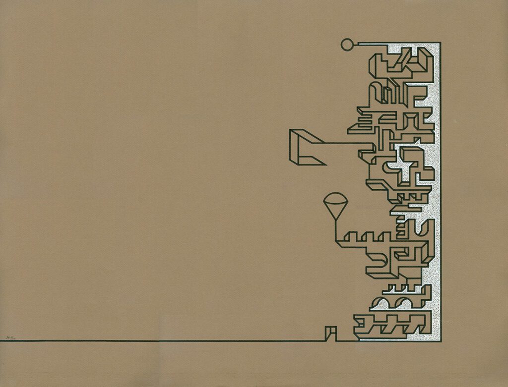 Battle 1 / Schlacht 1 Tusche on Paper 43/63cm